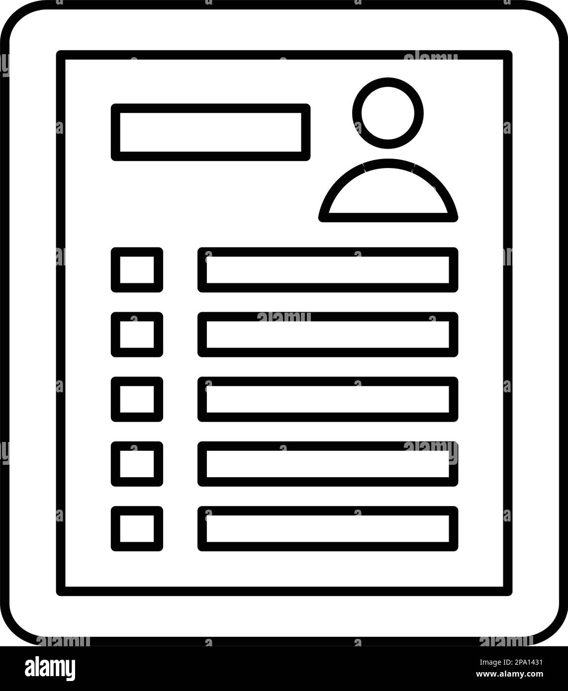 Profil, Benutzerdetails Symbol wird bei der Gestaltung und Entwicklung von Websites, kommerziellen, Printmedien, Web oder jede Art von Design-Projekt verwendet. Stock Vektor