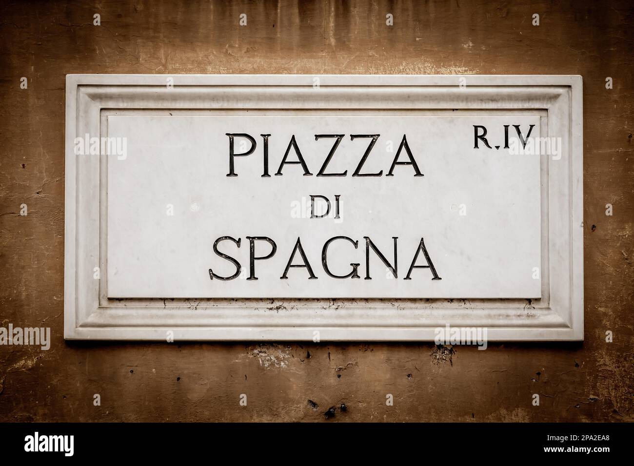 Detail der Piazza di Spagna (spanischer Platz) in Rom, Italien Stockfoto