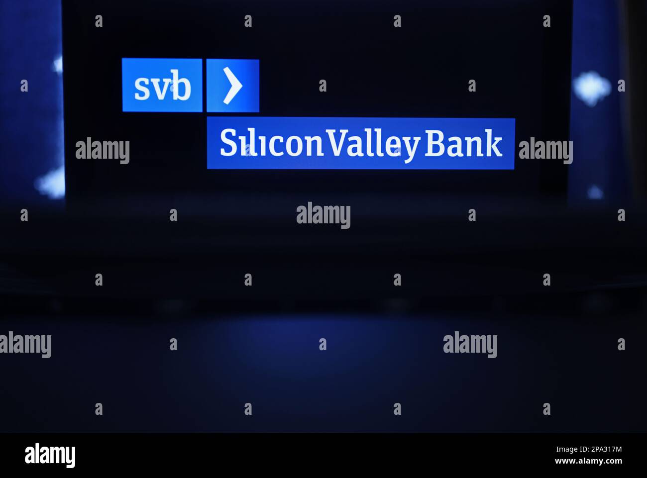 Silicon Valley Bank (SVB). Stockfoto