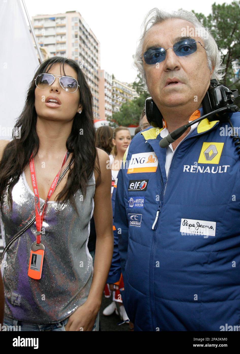 Renault Managing Director Flavio Briatore And His Girlfriend Elisabetta Renault Managing Director Flavio Briatore And His Girlfriend Elisabetta