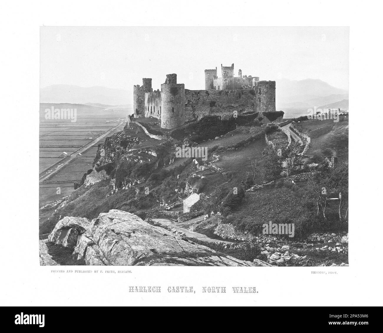 Francis Bedford - Harlech Castle, Wales - 1860 Stockfoto