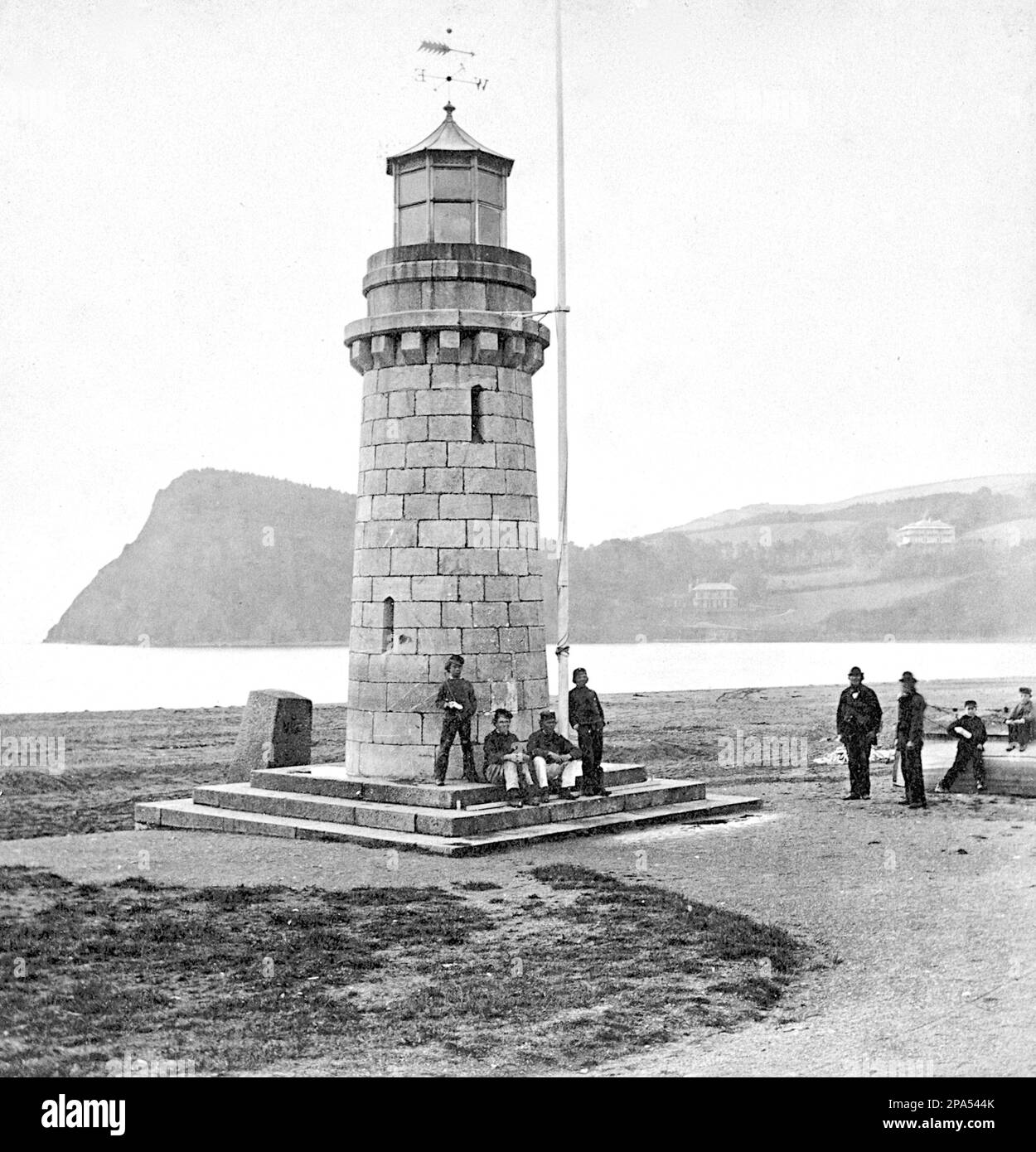Francis Bedford - Teignmouth - Ness und Leuchtturm Stockfoto