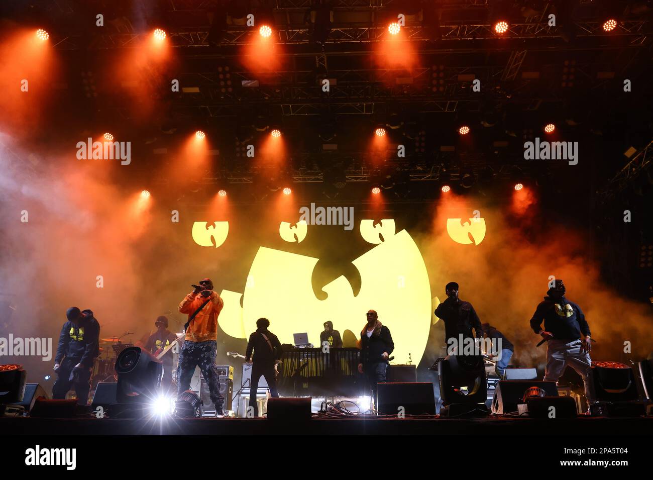 WU-TANG-CLAN auf der Harbourflap-Bühne; am 3. CLOCKENFLAP-TAG am Central Habourfront, 5. März 23. SCMP/Dickson Lee Stockfoto