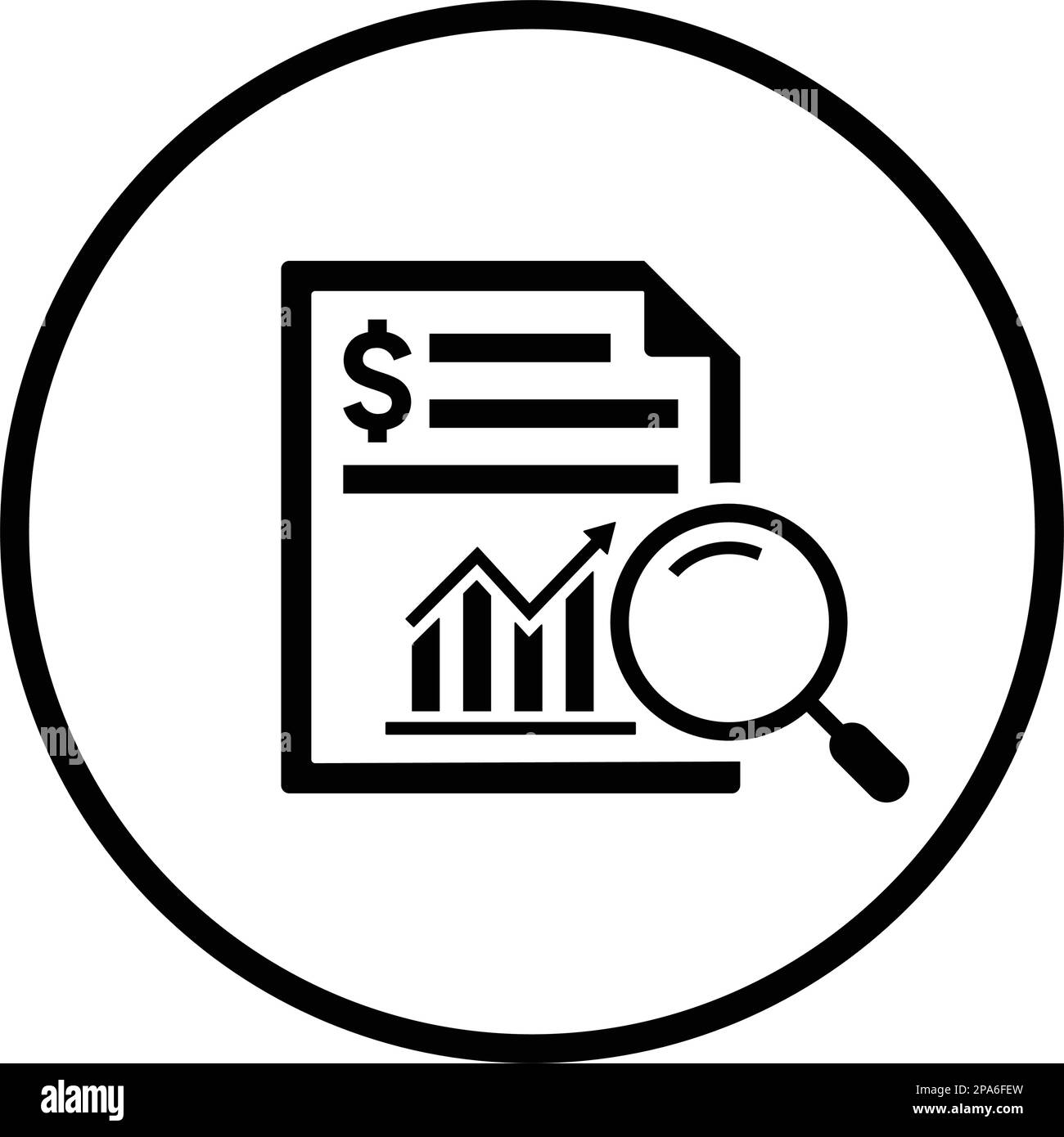 Symbol für Berichtsanalyse zur Verwendung in mobilen Apps, Printmedien und Webdesign oder anderen Designprojekten. Stock Vektor