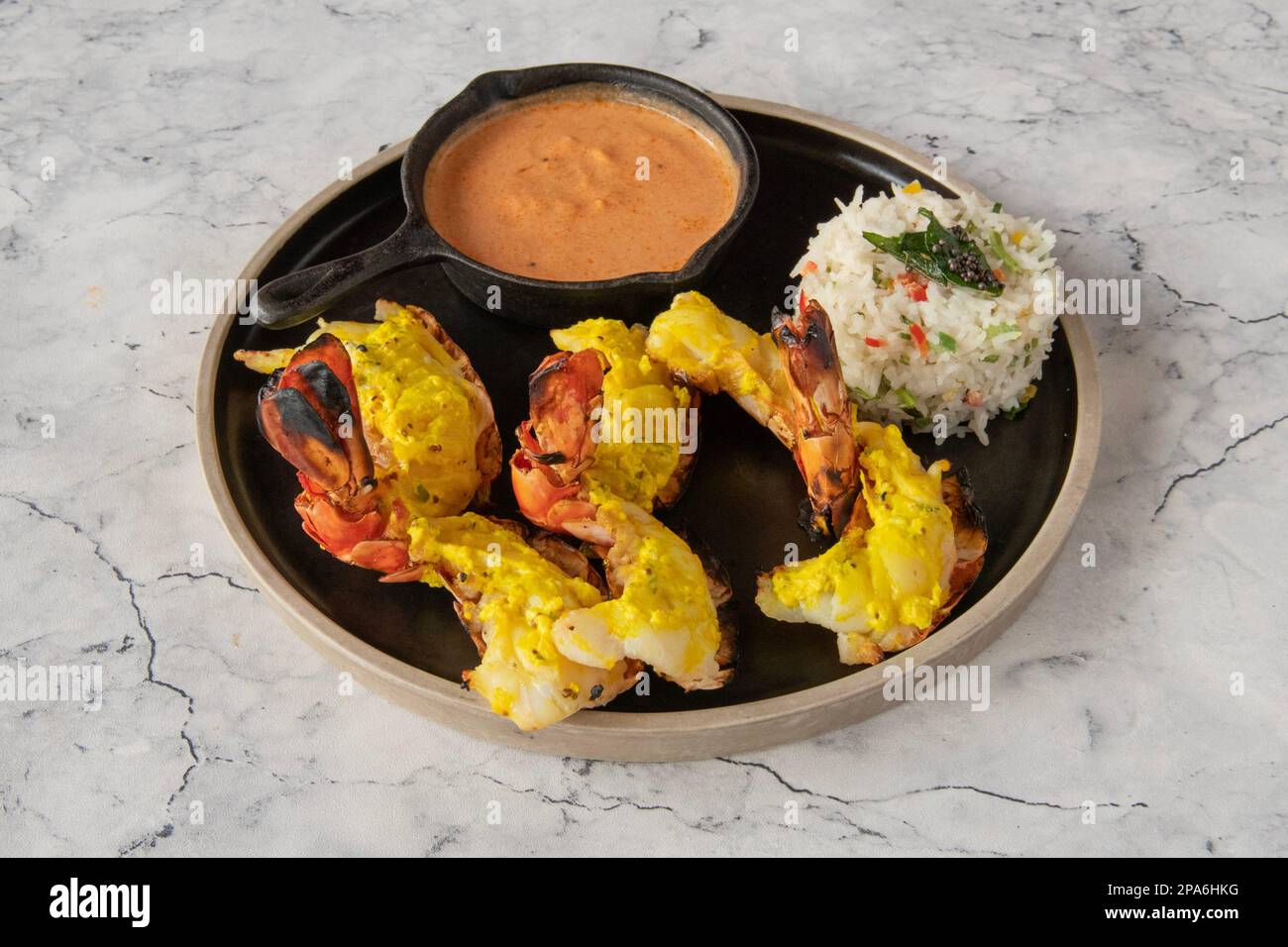 Auswahl an indischer Gourmetküche Stockfoto