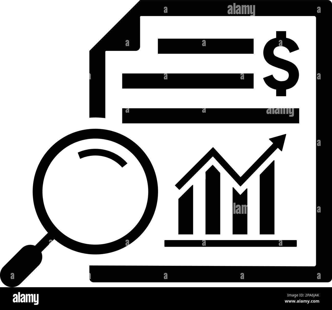 Symbol für Berichtsanalyse zur Verwendung in mobilen Apps, Printmedien und Webdesign oder anderen Designprojekten. Stock Vektor