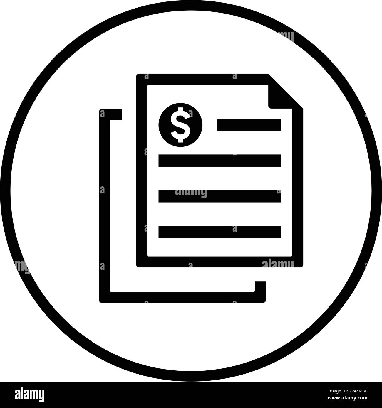 Vorlage für Rechnung, Belegsymbol, Vektordarstellung für Grafik- und Webdesign oder kommerzielle Zwecke. Stock Vektor