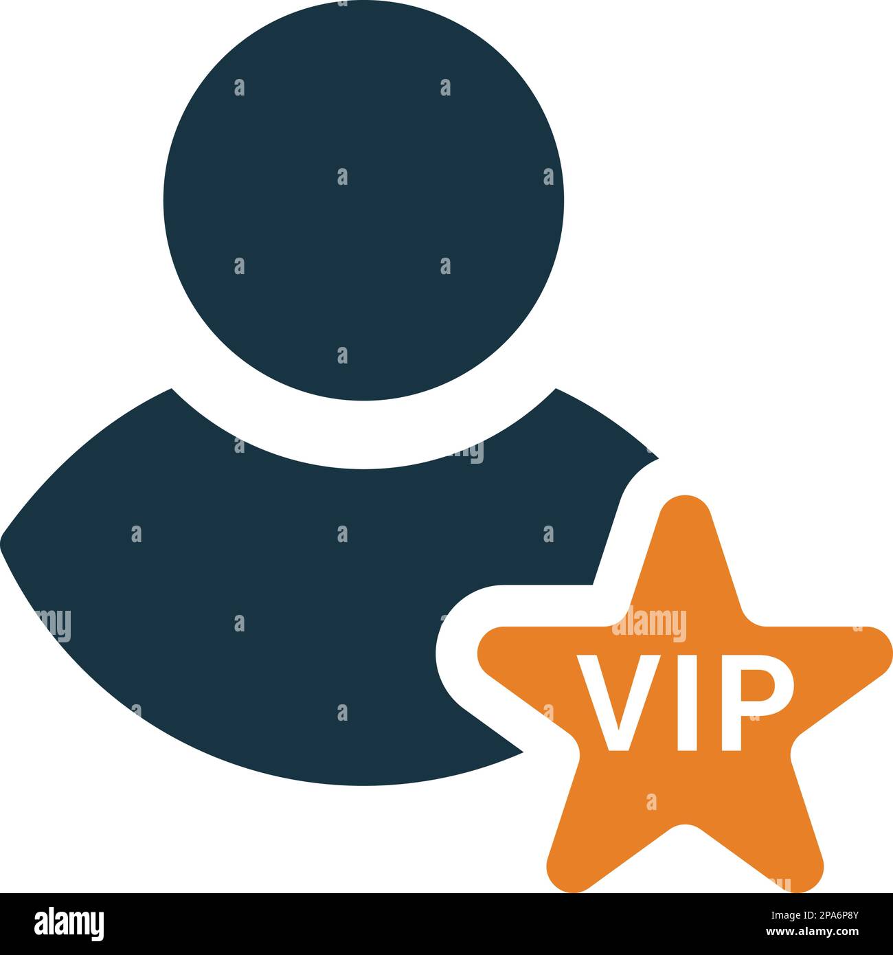 Symbol für VIP-Benutzer zur Verwendung in mobilen Apps, Printmedien und Webdesign oder anderen Designprojekten. Stock Vektor