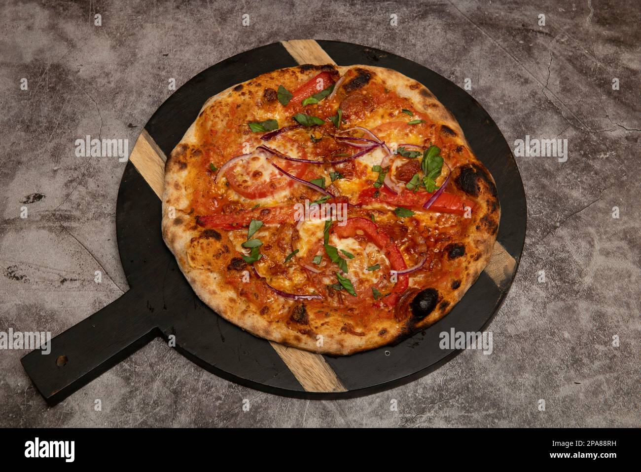 Espagnola-Pizza Stockfoto