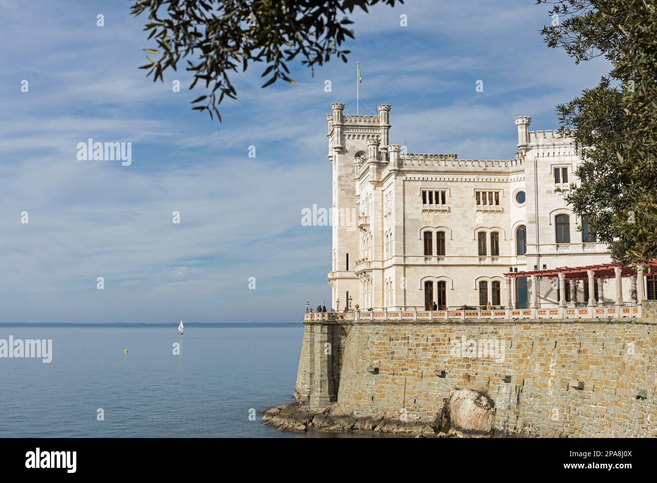 Schloss Miramare bei Triest, Friaul-Julisch Venetien, Italien Stockfoto