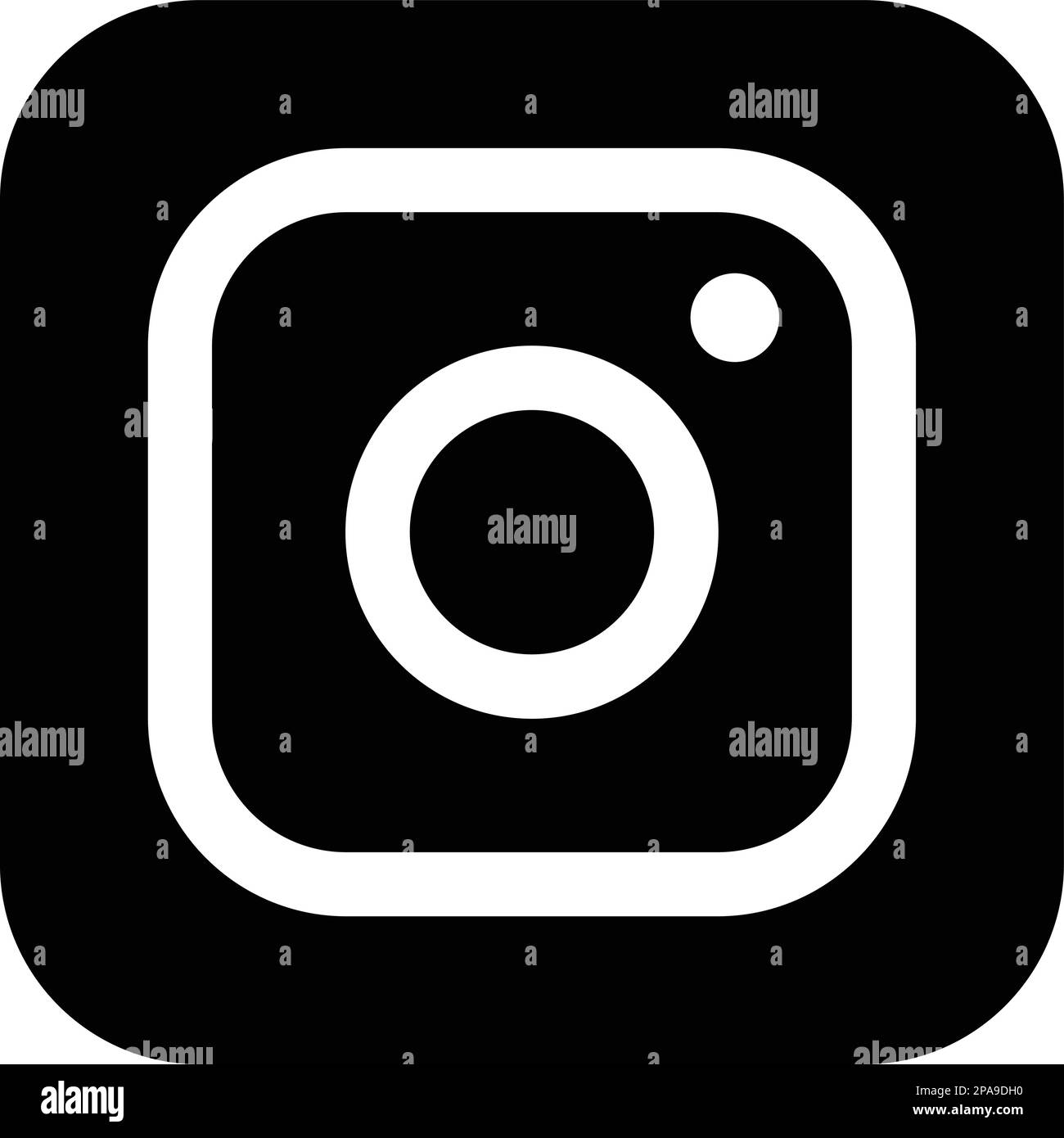 Instagram-Logo. Installieren Sie ein realistisches Social-Media-Logo auf transparentem Hintergrund. Stock Vektor