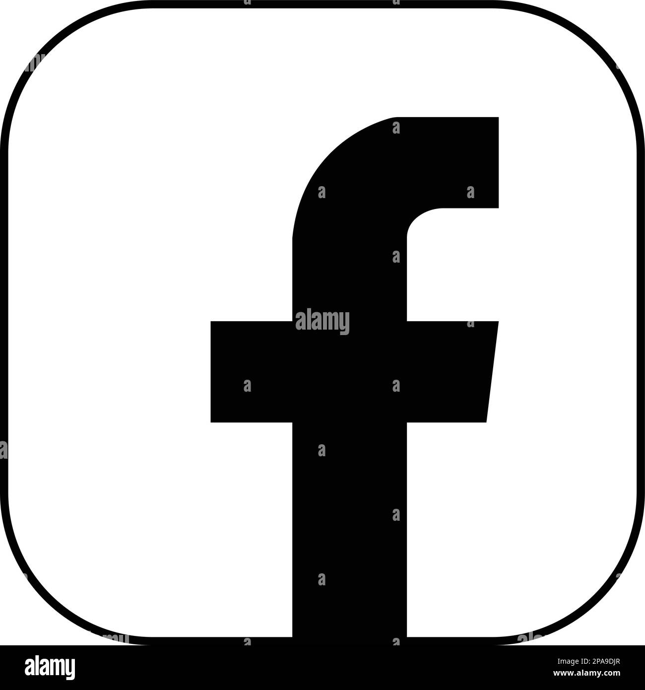 Facebook-Logo. Realistischer Logovektor für Social-Media-Symbole. Meta fb-Symbol. Facebook-App-Schaltfläche für Web auf transparentem Hintergrund Stock Vektor