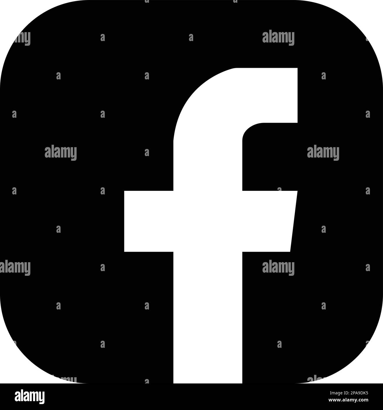 Facebook-Logo. Realistischer Logovektor für Social-Media-Symbole. Meta fb-Symbol. Facebook-App-Schaltfläche für Web auf transparentem Hintergrund Stock Vektor