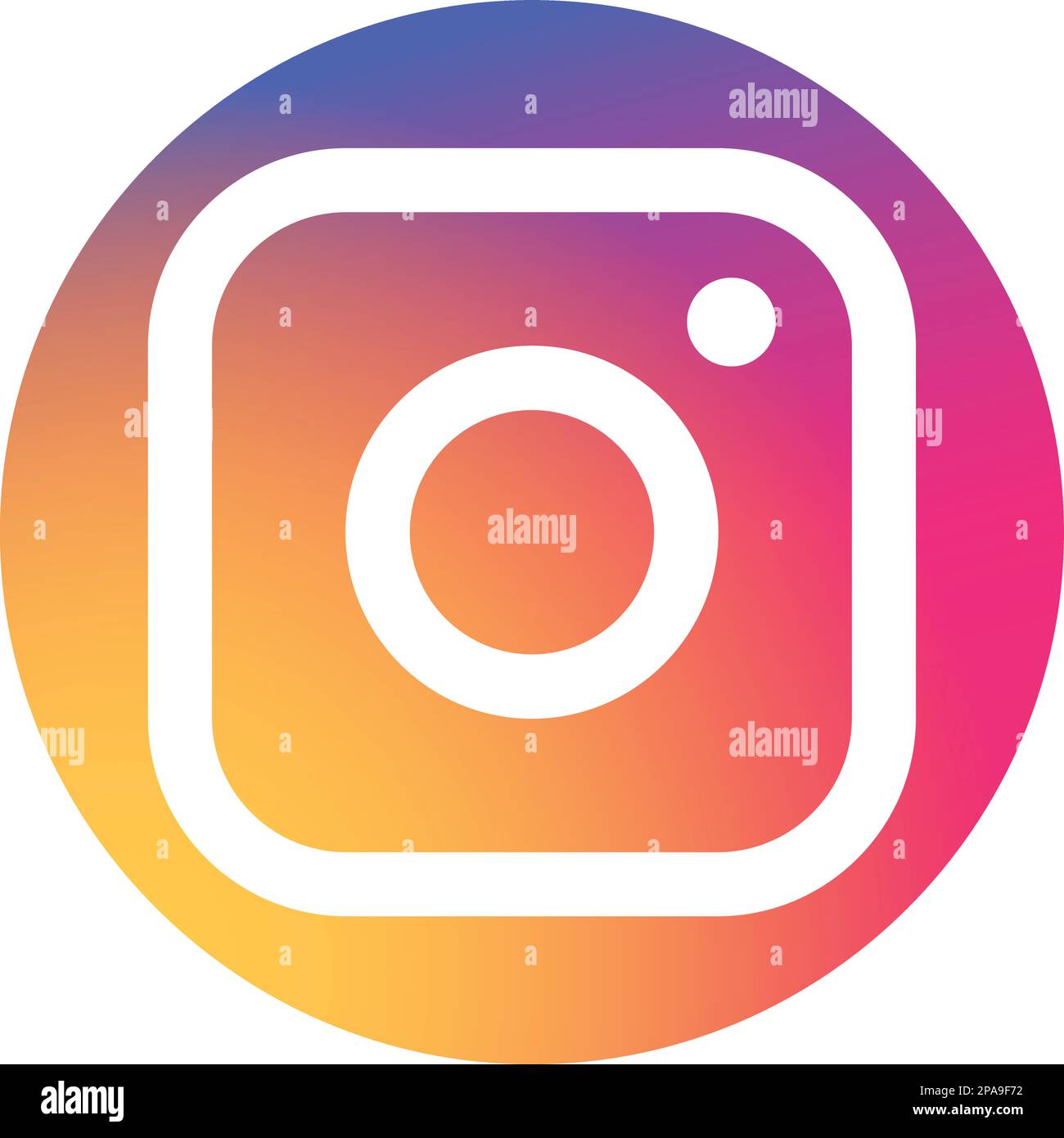 Instagram-Logo. Installieren Sie ein realistisches Social-Media-Logo auf transparentem Hintergrund. Stock Vektor
