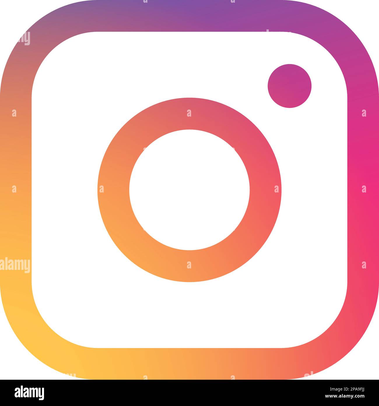 Instagram-Logo. Installieren Sie ein realistisches Social-Media-Logo auf transparentem Hintergrund. Stock Vektor