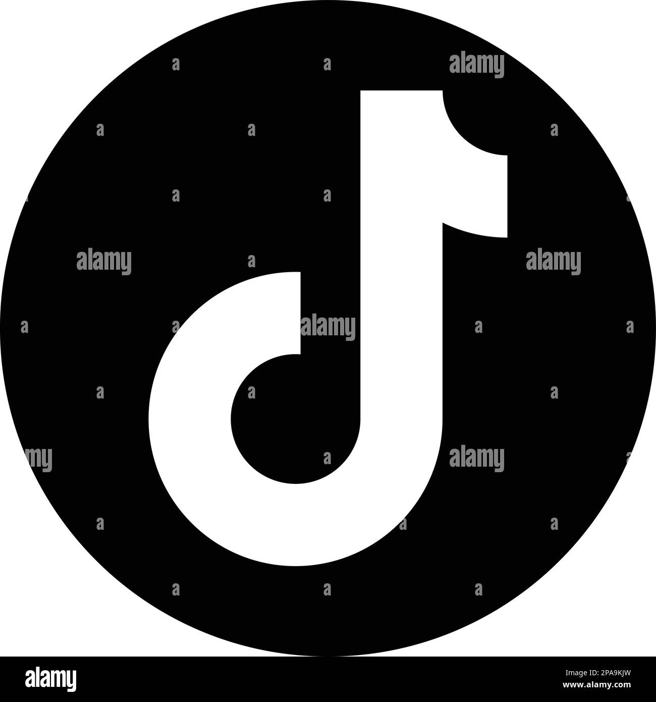 TikTokLogo. Realistisches Logo für Social MediaSymbole. TIK Tok flache Symbolvorlage in