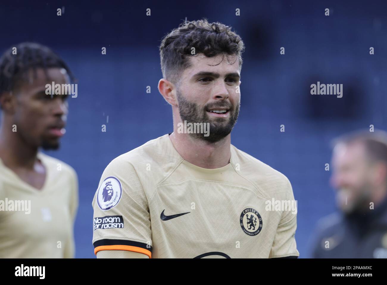 Chelsea's Christian Pulisic nach dem Spiel der Premier League zwischen Leicester City und Chelsea im King Power Stadium in Leicester am Samstag, den 11. März 2023. (Foto: John Cripps | MI News) Guthaben: MI News & Sport /Alamy Live News Stockfoto