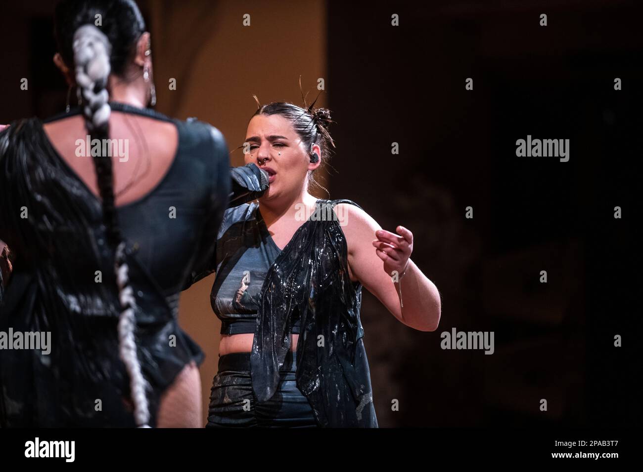 Tanxugueiras tritt am 10. März 2023 in Palau de la Música, Barcelona auf. Fotograf: Ale Espaliat Stockfoto