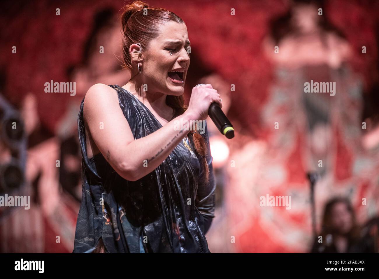 Tanxugueiras tritt am 10. März 2023 in Palau de la Música, Barcelona auf. Fotograf: Ale Espaliat Stockfoto