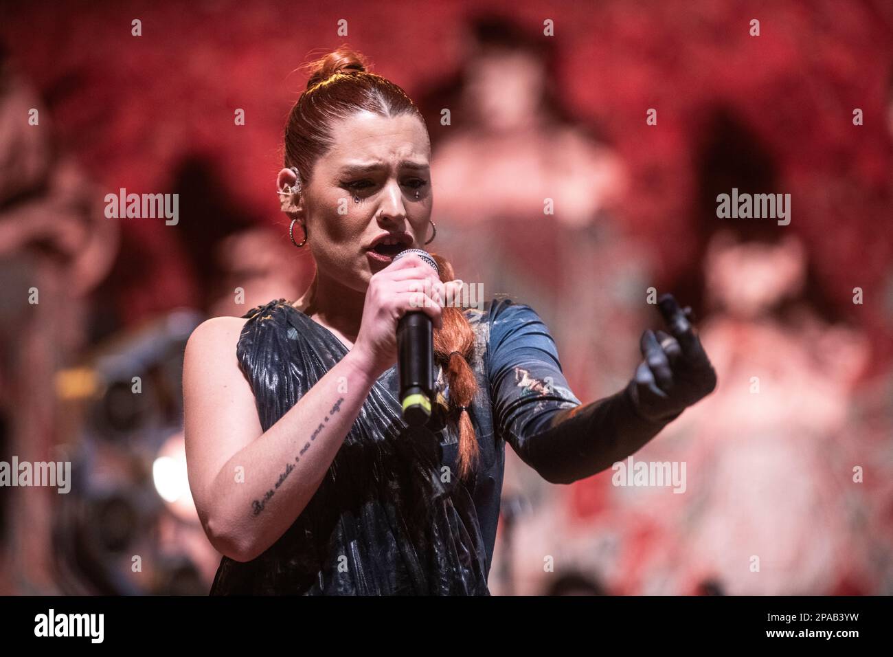 Tanxugueiras tritt am 10. März 2023 in Palau de la Música, Barcelona auf. Fotograf: Ale Espaliat Stockfoto