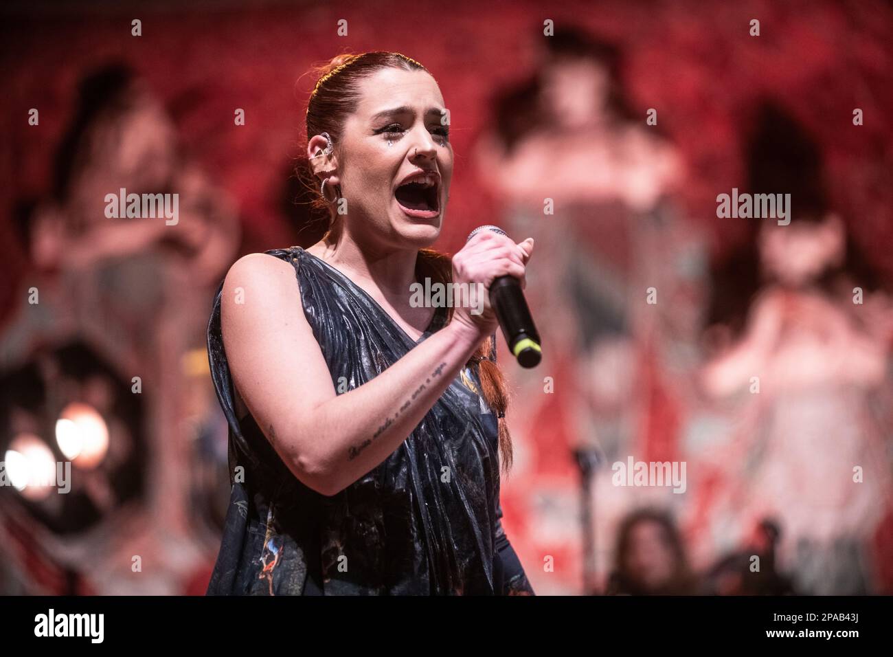 Tanxugueiras tritt am 10. März 2023 in Palau de la Música, Barcelona auf. Fotograf: Ale Espaliat Stockfoto