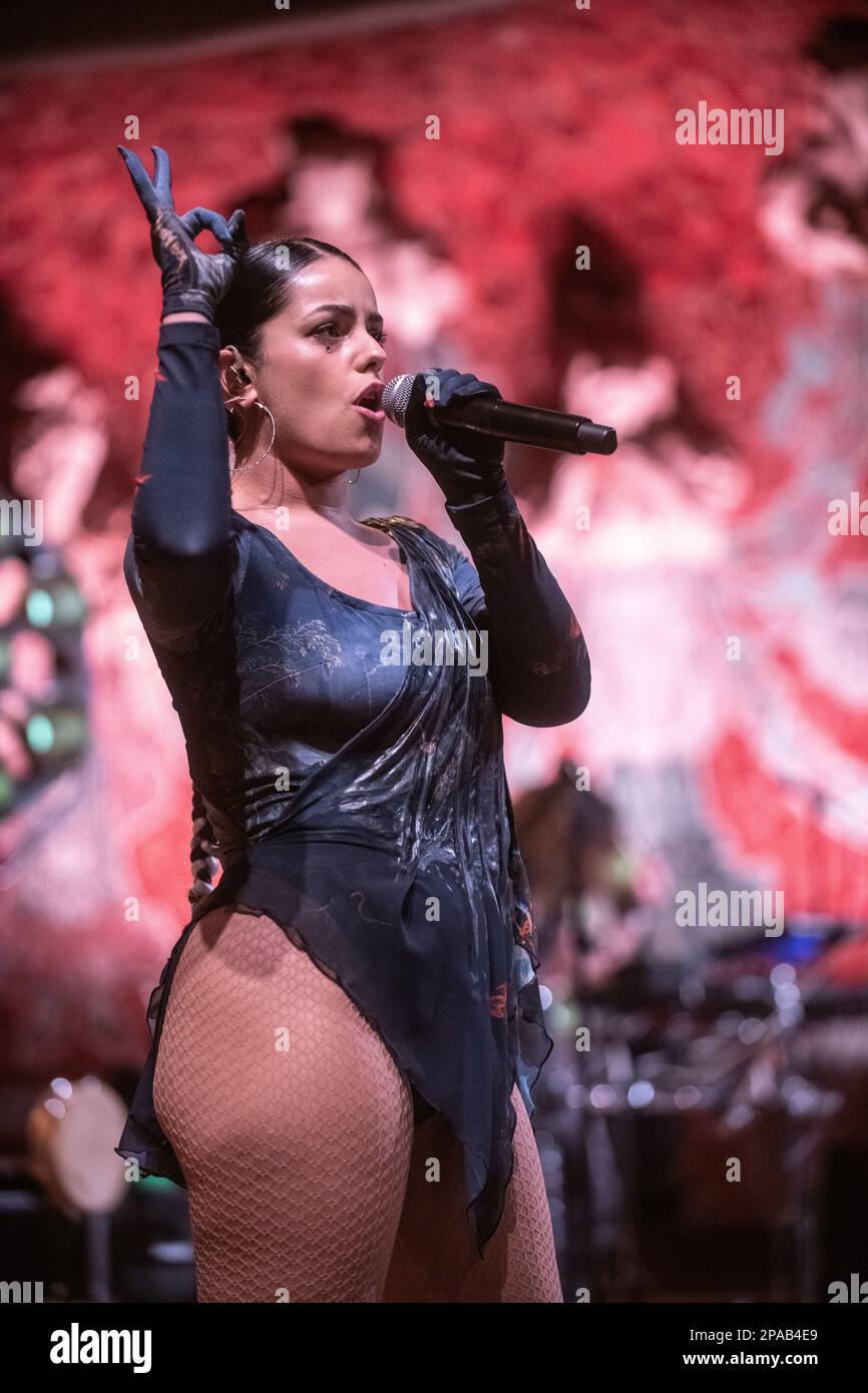 Tanxugueiras tritt am 10. März 2023 in Palau de la Música, Barcelona auf. Fotograf: Ale Espaliat Stockfoto