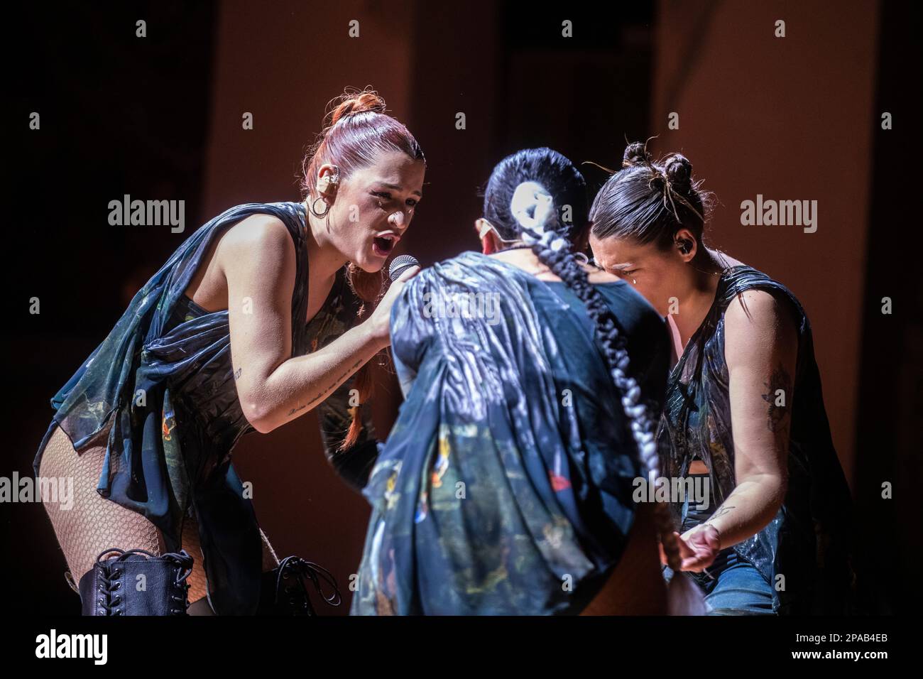 Tanxugueiras tritt am 10. März 2023 in Palau de la Música, Barcelona auf. Fotograf: Ale Espaliat Stockfoto