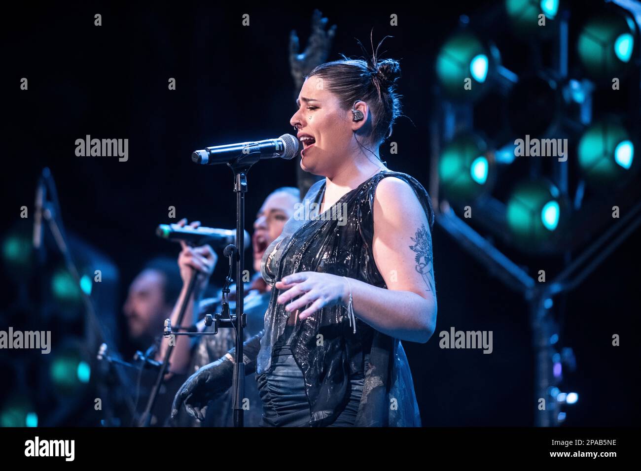 Tanxugueiras tritt am 10. März 2023 in Palau de la Música, Barcelona auf. Fotograf: Ale Espaliat Stockfoto