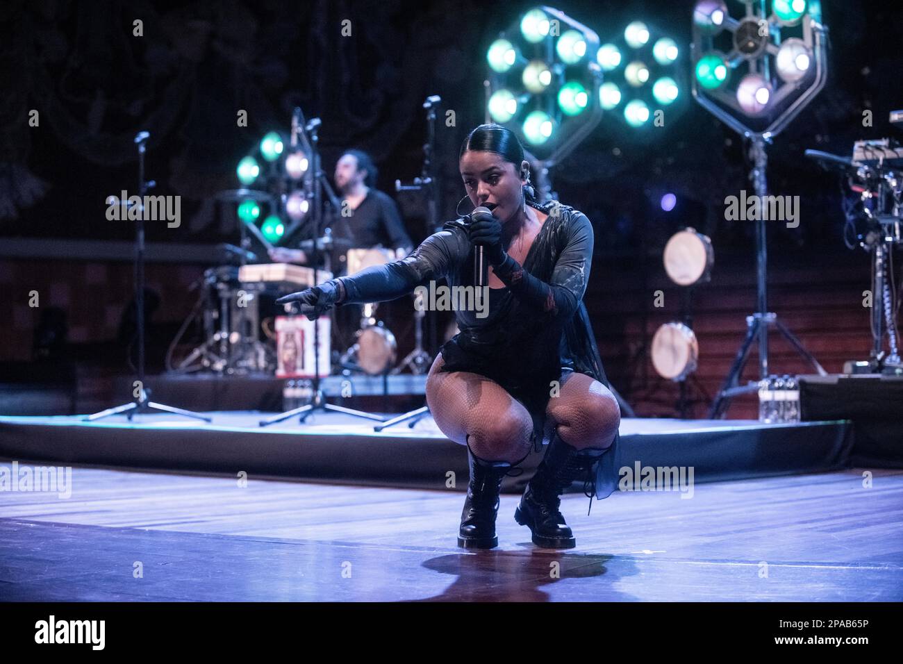Tanxugueiras tritt am 10. März 2023 in Palau de la Música, Barcelona auf. Fotograf: Ale Espaliat Stockfoto