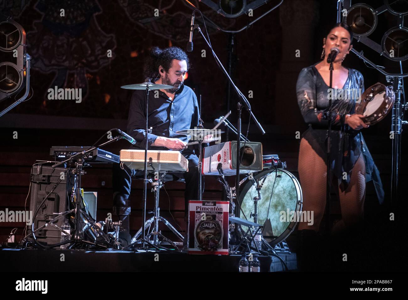 Tanxugueiras tritt am 10. März 2023 in Palau de la Música, Barcelona auf. Fotograf: Ale Espaliat Stockfoto