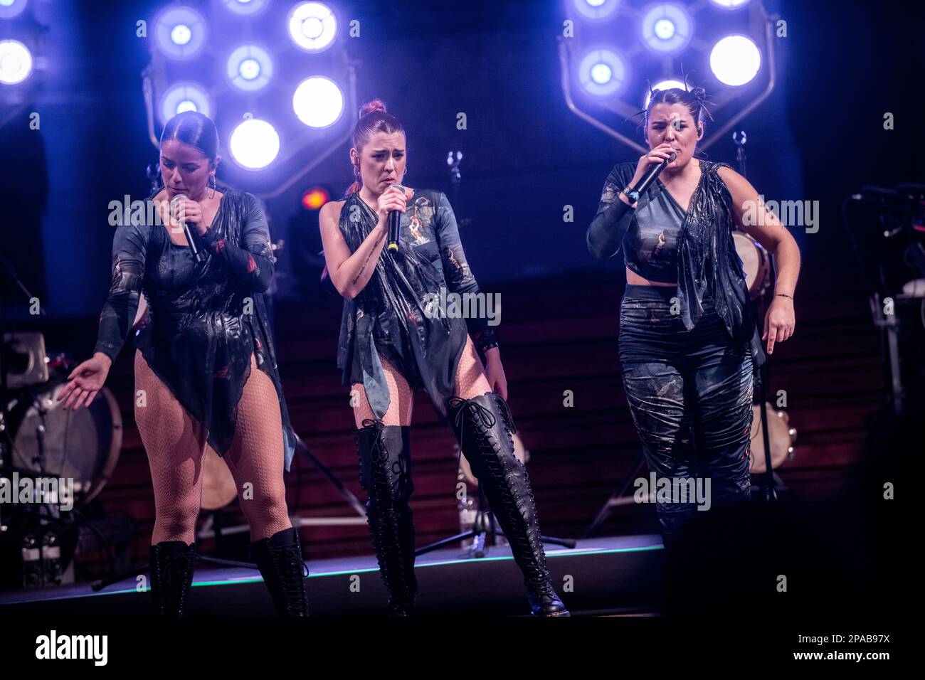 Tanxugueiras tritt am 10. März 2023 in Palau de la Música, Barcelona auf. Fotograf: Ale Espaliat Stockfoto