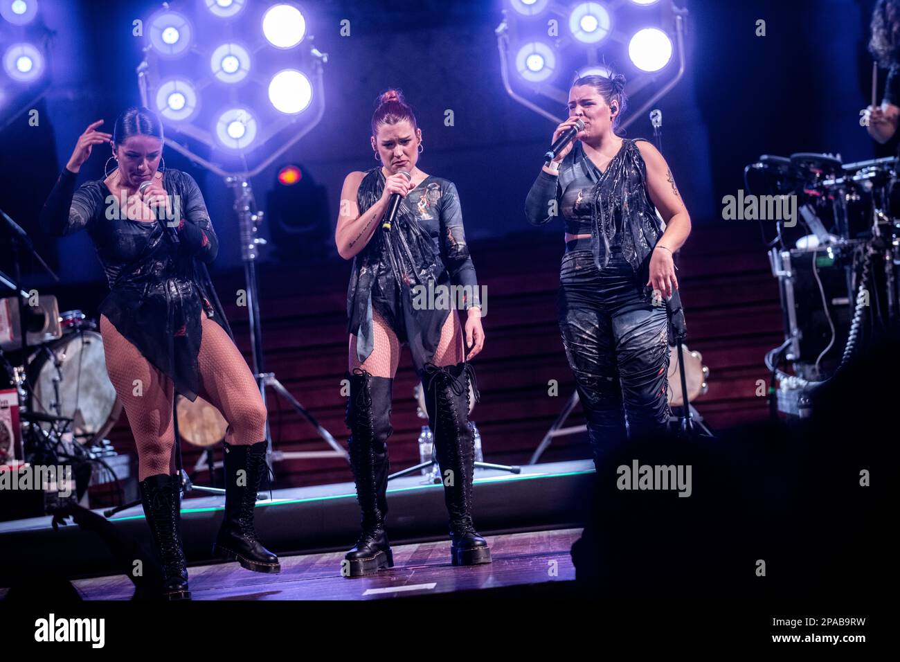 Tanxugueiras tritt am 10. März 2023 in Palau de la Música, Barcelona auf. Fotograf: Ale Espaliat Stockfoto