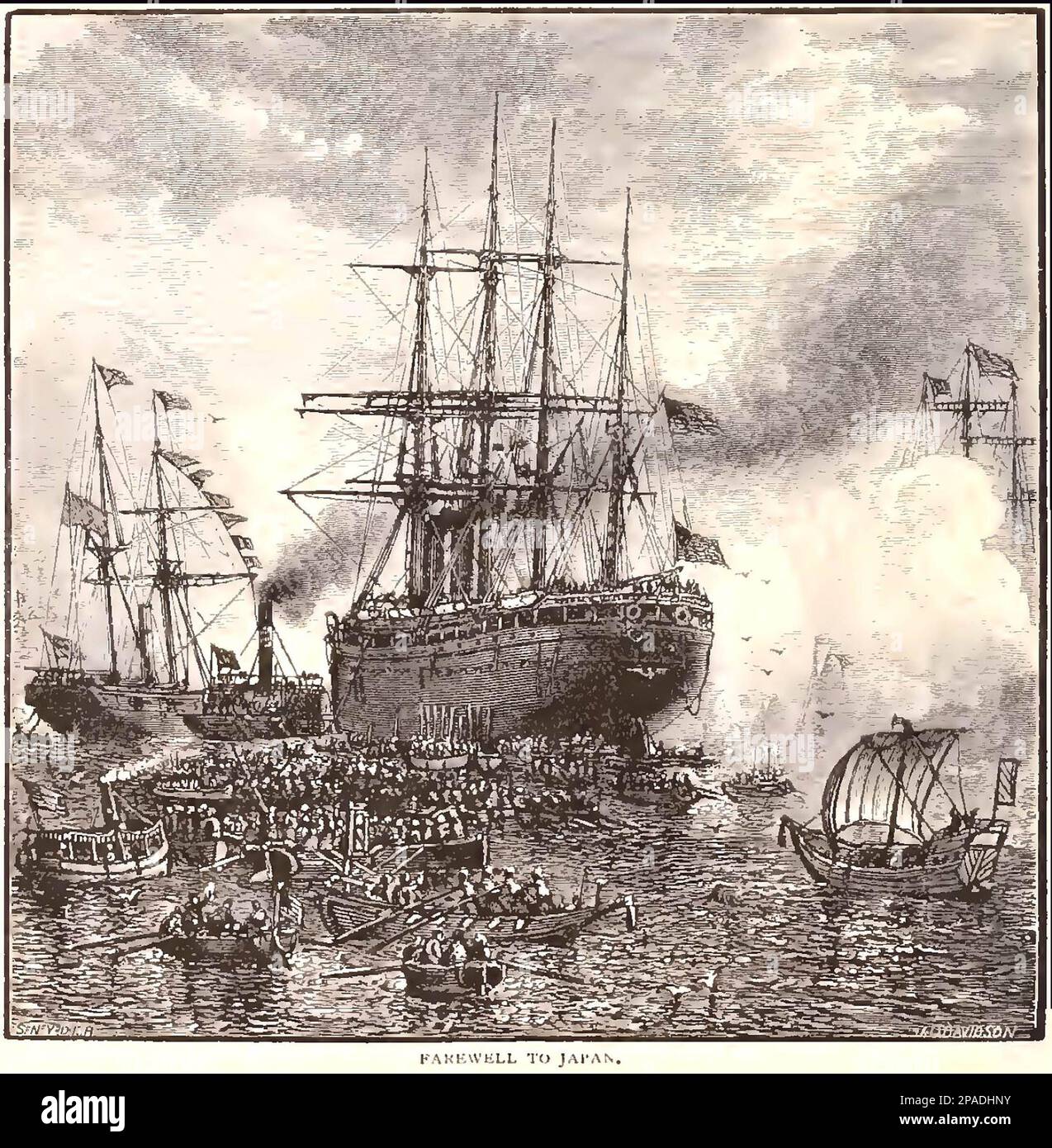 Bild der SS-Stadt Tokio, aus dem Buch von John Russell Young, 1879 Stockfoto