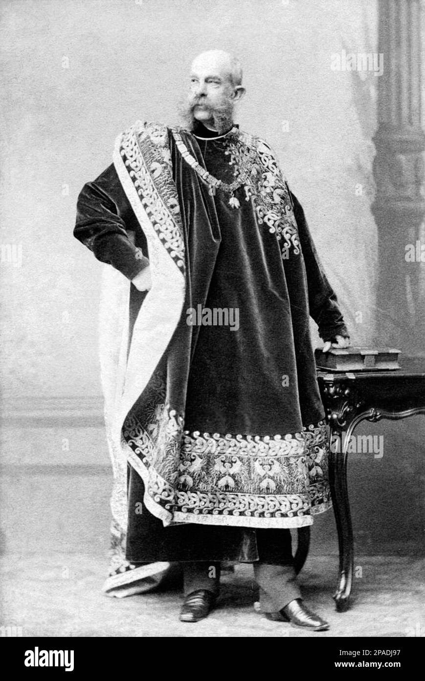 Kaiser Franz Joseph I. als Ritter im Orden des Goldenen Vlies Stockfoto