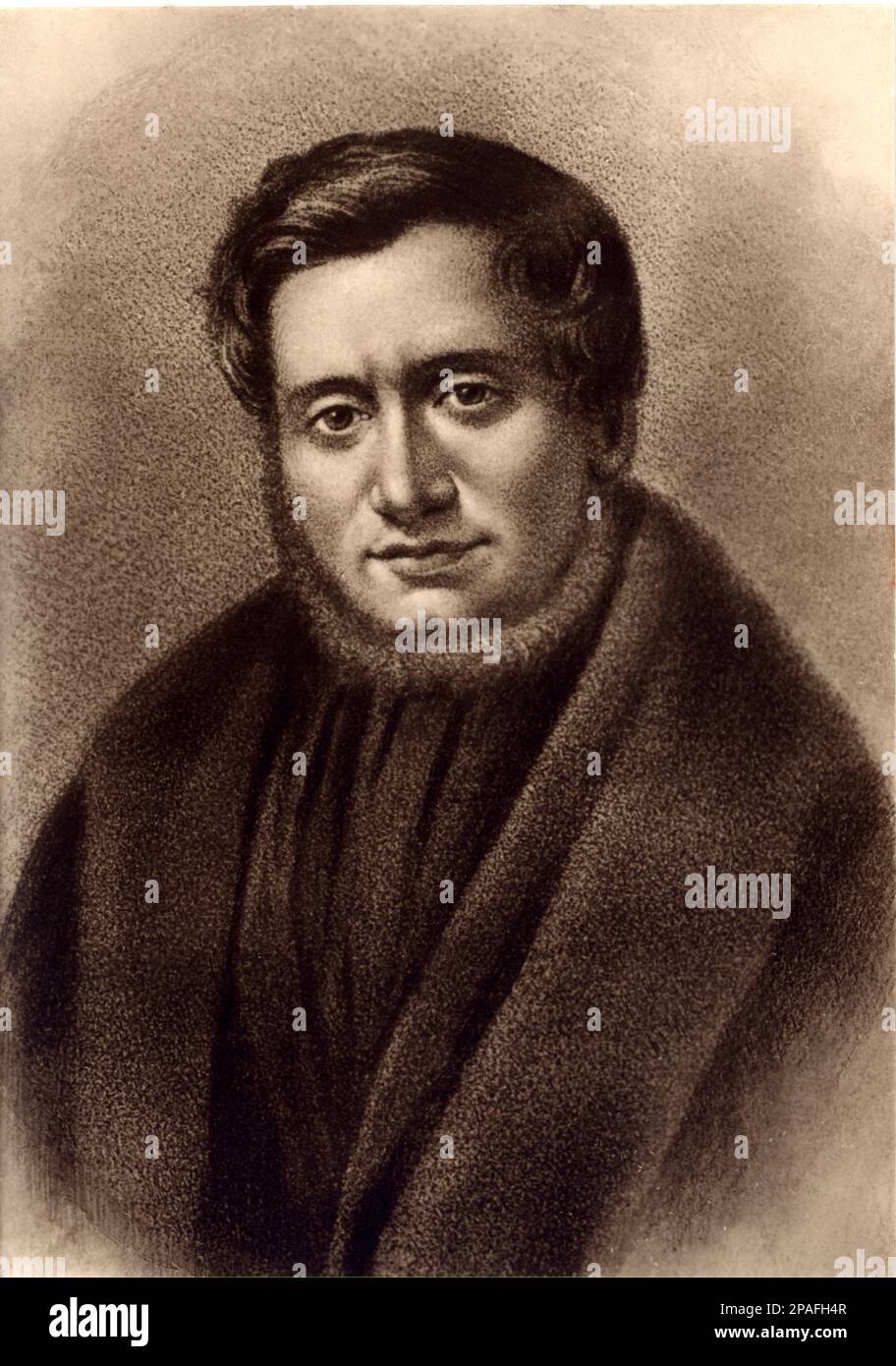 PIERO MARONCELLI ( 1795 - 1846 ) war ein italienischer Schriftsteller, Musikkomponist und Patriot . Freund der Komponisten Gaetano Donizetti und Giovanni Paisiello in Neapel. Autor des Buches ADDIZIONI ( 1932 ) , wie die sucht nach Biografiebüchern seines Freundes Silvio Pellico LE MIE PRIGIONI . Mit Pellico wurde von 1822 bis 1830 in Spielberg , Brno , inhaftiert - MUSICA CLASSICA - OPERA - COMPOSITORE - MUSICISTA - MEMORIALISTA - LETTERATURA - Portrait - ritratto - letterato - TEATRO - THEATRE - patriota - Pietro - RISORGIMENTO - LETERTATO -- LITERATUR -- ARCHIVIO GBB Stockfoto