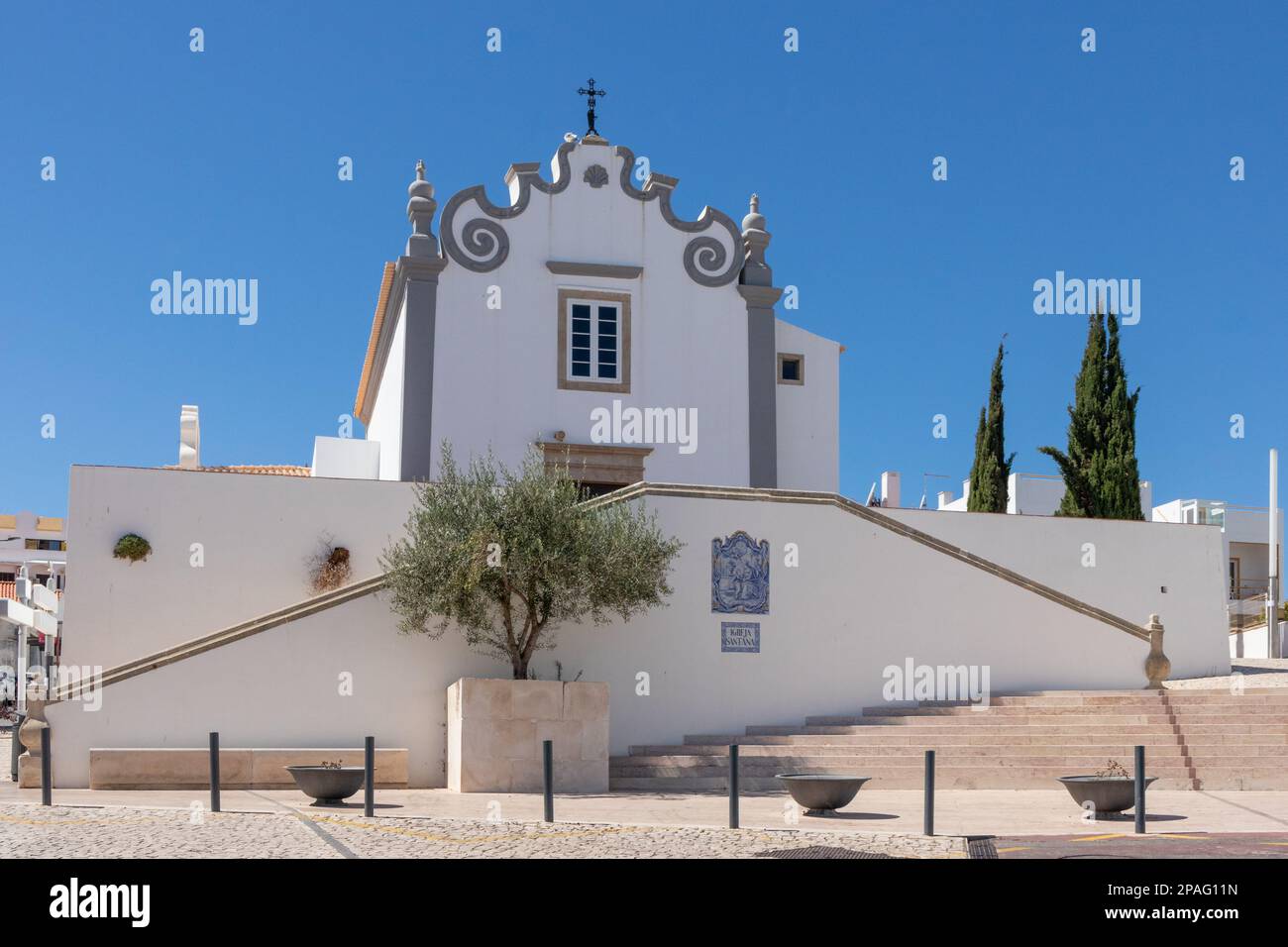 Kirche Santana, Altstadt von Albufeira, Algarve, Portugal Stockfoto