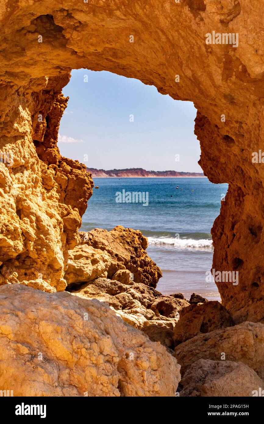 Praia Santa Eulalia, Albufeira, Algarve, Portugal Stockfoto
