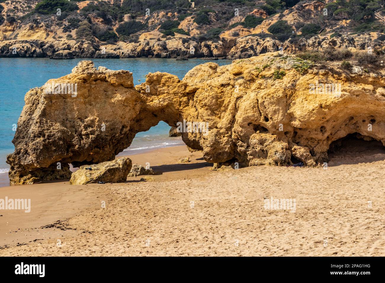 Praia da Oura (Leste) Albufeira, Algarve, Portugal Stockfoto