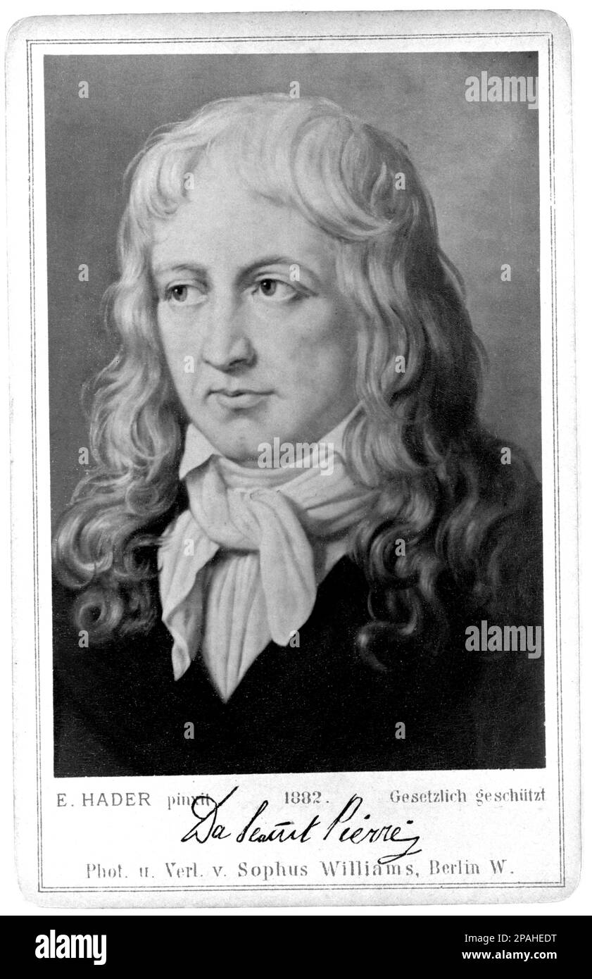 Jacques-Henri Bernardin de Saint-Pierre ( 1737 Le Havre – 1814 Eragny, Val-d'Oise) war französischer Schriftsteller und Botaniker. Er ist am bekanntesten für seinen Roman Paul et Virginie aus dem Jahr 1787. 1795 wurde er zum Institut de France und 1803 zur Academie Francoise gewählt. - SAINT PIERRE - ECOLOGISTA - FRANCIA - FRANKREICH - BOTANICA - BOTANISCH - SCIENZA - WISSENSCHAFT - SCIENZIATO - WISSENSCHAFTLER - Autografo - Autogramm - Unterschrift - Firma - Kragen - colletto --- Archivio GBB Stockfoto