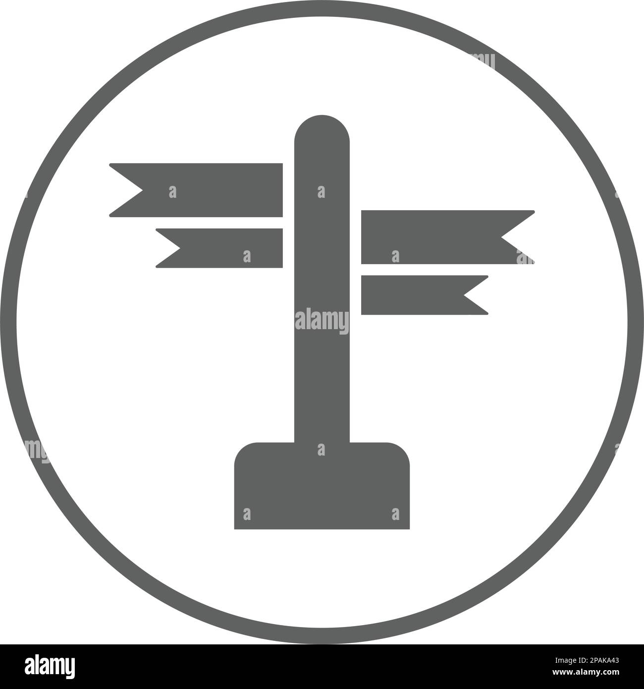 Navigation, Symbol für Verkehrsrichtungszeichen. Verwendung für kommerzielle, Printmedien, Web oder jede Art von Design-Projekten. Stock Vektor