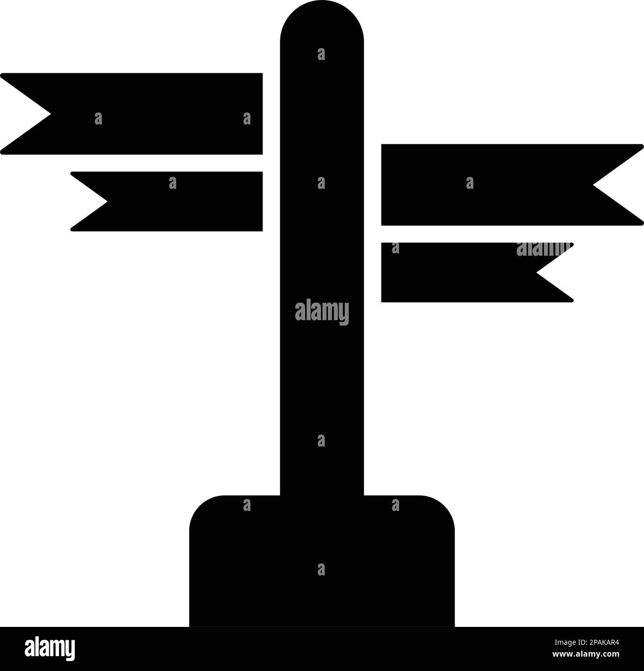 Navigation, Symbol für Verkehrsrichtungszeichen. Verwendung für kommerzielle, Printmedien, Web oder jede Art von Design-Projekten. Stock Vektor