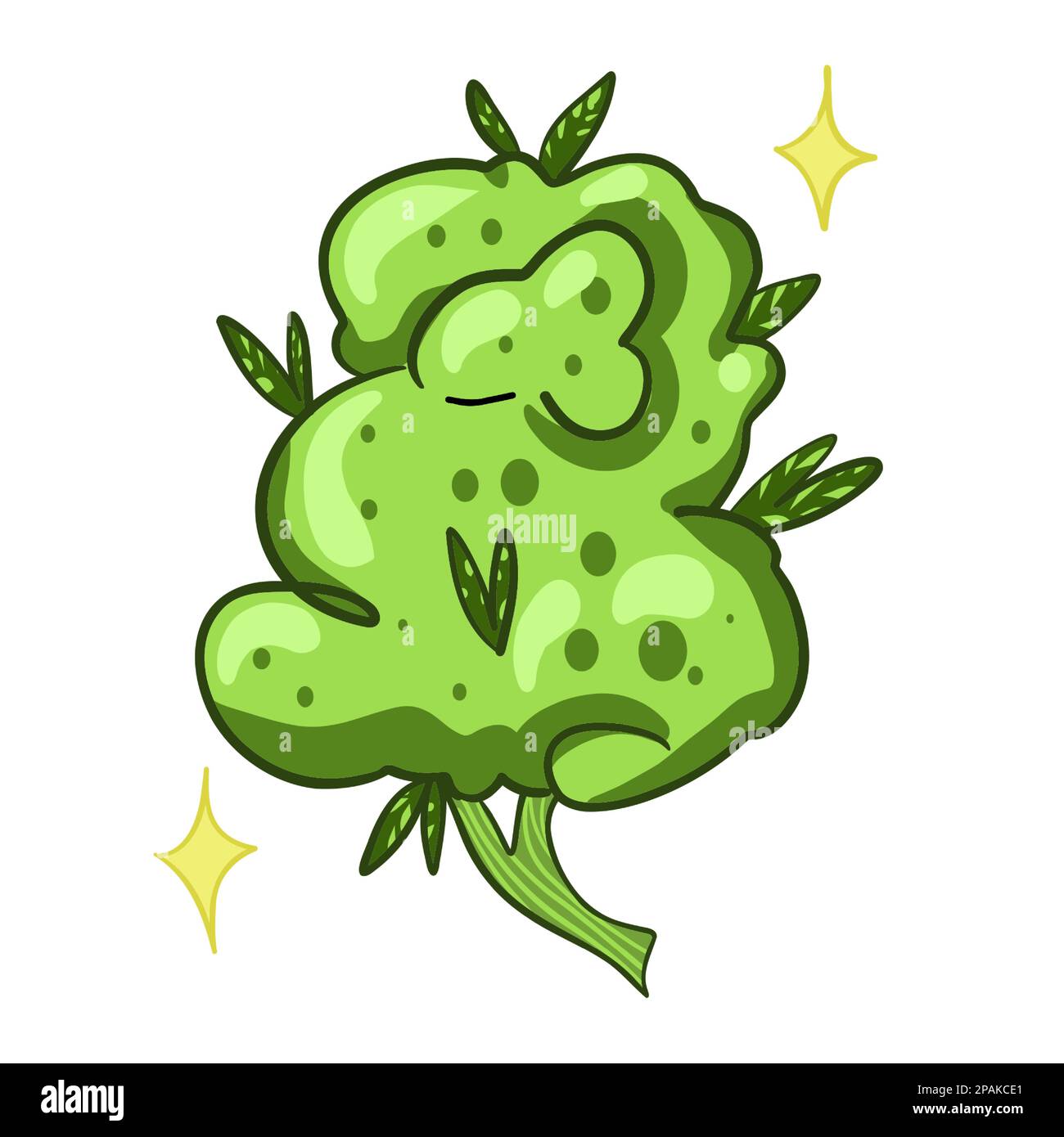 Cannabiskonen. Marihuana-Zweig, Vektor-Illustration von medizinischem Unkraut Stock Vektor