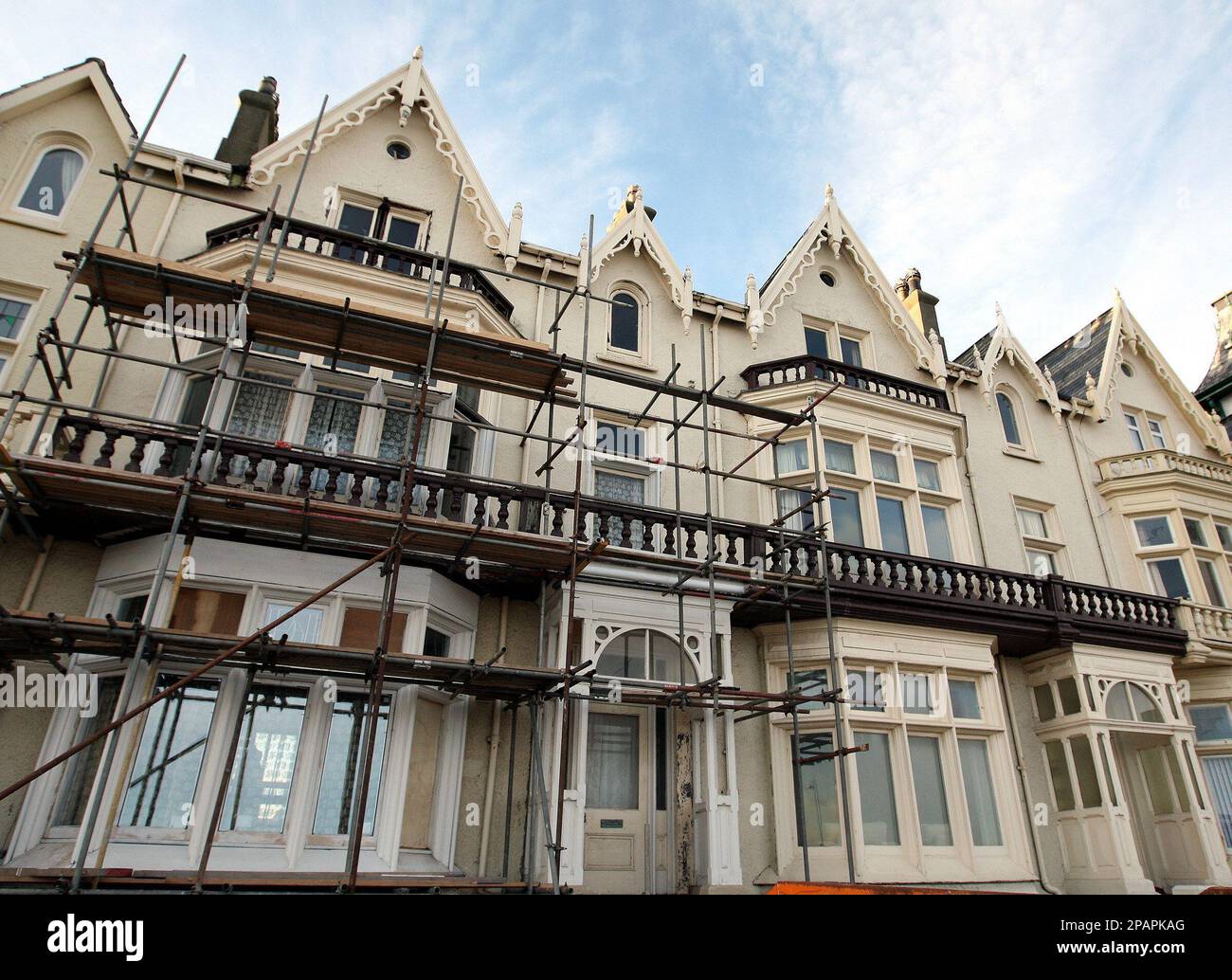 The right hand house is where missing man John Darwin lived and which