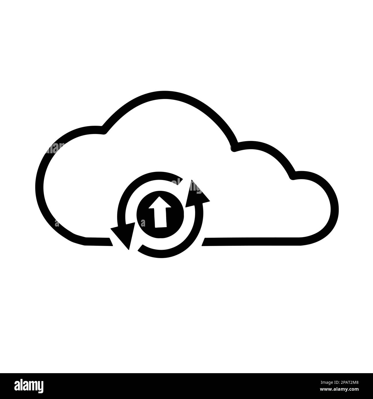 Black Cloud-Speichersymbol, Konzeptvektordarstellung, flaches Symbol, Glyphe-Zeichen. Stock Vektor