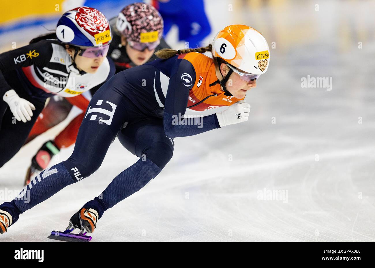 SEOUL - Yara van Kerkhof in Aktion bei der letzten 3000m-Staffel während der Kurzstreckenweltmeisterschaft in Südkorea. ANP IRIS VAN DEN BROEK niederlande Out - belgien Out Credit: ANP/Alamy Live News Stockfoto