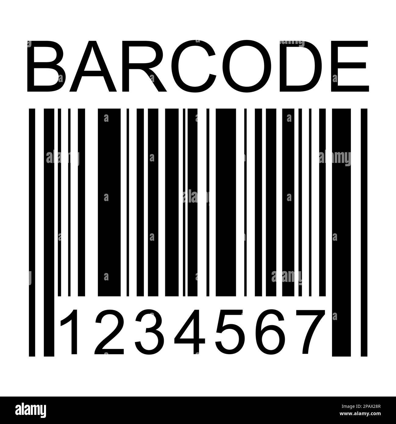 Barcode-Vektorsymbol. Barcode für flaches Web-Design. Isolierte Darstellung. Stock Vektor