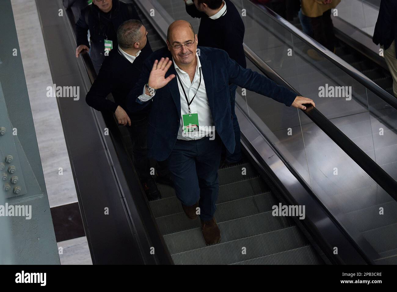 Nicola Zingaretti nimmt am 12. März 2023 an der Nationalversammlung der Demokratischen Partei (PD) in Rom Teil. Kredit: Vincenzo Nuzzolese/Alamy Live News Stockfoto