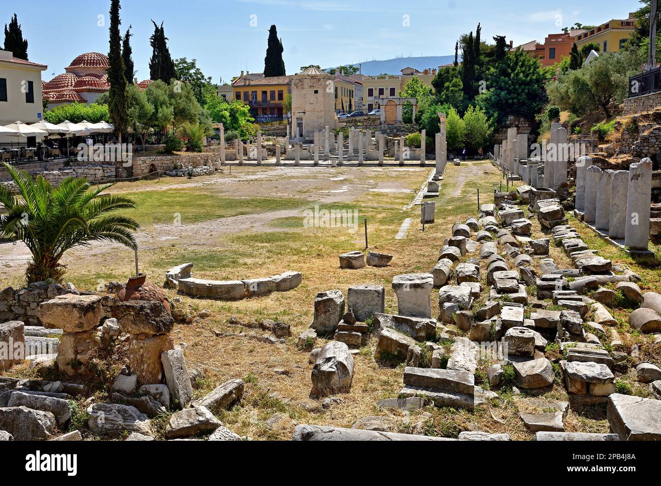 Weitere Informationen werden bearbeitet, tut mir leid, die antike Agora Athen Griechenland Griechisch. Stockfoto