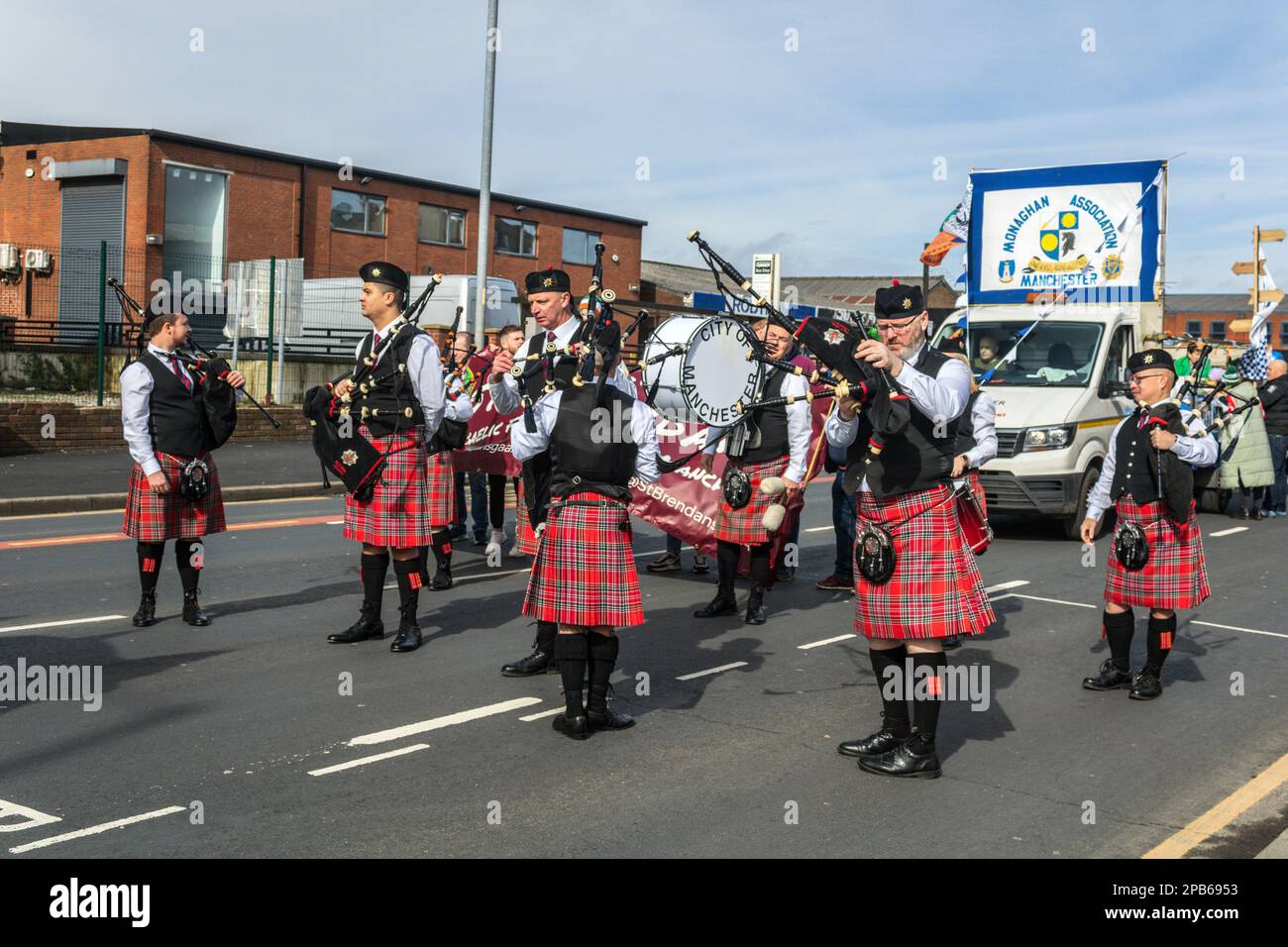 St. Patricks Tag 2023. Cheetham Hill, Manchester. Stockfoto