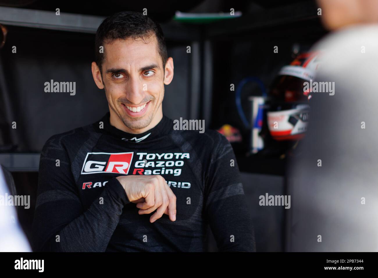 BUEMI Sébastien (2023), Toyota Gazoo Racing, Toyota GR010 - Hybrid, Portrait während des Prologs der FIA-Weltausdauermeisterschaft 2023, vom 11. Bis 12. März auf der Sebring International Raceway in Sebring, Florida, USA - Foto Frédéric Le Floc'h / DPPI Stockfoto